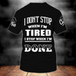 Custom Name Black Shirt For A Chef, I Don't Stop When I'm Tired Shirt, Chef Shirts