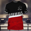 Customized Cool Piano Tshirt For Men And Women, 3D Shirt For My Pianist Husband, Piano Shirt For Him Her
