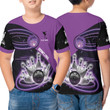 Personalized Name Bowling Purple 3D Shirt, Black Bowling Ball Crashing Pins Custom Name Bowling 3D T-Shirts, Bowling Bowler Gift