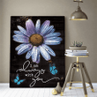I Am Always With You Butterfly With Daisy Wall Art Canvas Memorial Christmas Gift