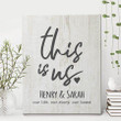 Personalized Couple Canvas This Is Us Our Life Our Story Our Home Wall Art Gift For Wife Husband For Valentine Christmas Anniversary Housewarming