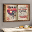 Personalized Couple Canvas You And Me Old Couple With Vintage Book Wall Art Birthday Valentine's Day Mother's Day Gift For Her Wife Girlfriend