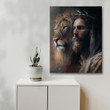 Jesus Canvas, Lion Jesus, Lion Of Judah Wall Art, Canvas Decoration, Home Wall Decor, Gift For Christian