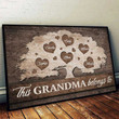 This Grandma Belongs To These Kids Canvas Personalized Tree Canvas Gift For Grandma Mom Mimi Nana Grammy Mother's Day Gift