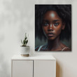 Black Girl Canvas Art, Afro Black Girl, Wall Art Decor, Home Decor, Gift For Black Girl, Birthday Gift, Valentine Gift