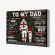 Firefighter Dad Canvas Personalized Dad Firefighter Canvas Custom Firefighter Canvas Gift For Firefighter Dad Grandpa Fathers Day