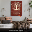 Personalized Dad Tree Canvas Father's Day Unique Birthday Gifts for Dad from Daughter To My Dad Sign Canvas Prints Home Decor