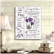 Personalized Purple Flower To My Mom Canvas Wall Art, Mother's Day Custom Gift From Daughter