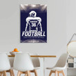 Personalized Football Leave It All Out On The Field Wall Art, Gift For Football Player