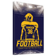 Personalized Football Leave It All Out On The Field Wall Art, Gift For Football Player
