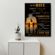 To My Wife Wall art, Valentine Birthday Anniversary Gift to Wife Husband I Love You Canvas