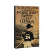 Personalized Baseball Pitcher quote Canvas Wall Art, Valentine Birthday Gift For Kids Boy Men Who love Baseball, Home room Decoration