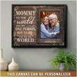 You Are My World Canvas Wall Art, Mother's Day Gift From Daughters Sons Kids, Home Wall Decoration