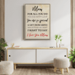 Mom, You are Special canvas Wall Art, Mother's day Gift For Mom Mommy Mother Mum from Kids Daughters Sons, home Wall Decoration
