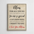 Mom, You are Special canvas Wall Art, Mother's day Gift For Mom Mommy Mother Mum from Kids Daughters Sons, home Wall Decoration