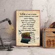Life Is Like A Book canvas Wall art, Valentine Birthday Gift For Book lovers Men Women Who loves Books, Coffee shop Home Room Decoration.