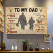 To My Dad Canvas, Dad Gift Ideas, Happy Father's Day, Father's Day Canvas, Dad Gift From Son, Dad And Son