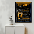 To my Wife Wall art Canvas Valentine Birthday Gift For Wife From Husband Birthday Gift