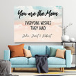 Personalized Sayings Canvas Print, Mother's Day Gift From Kids Daughters Sons, Home Wall Decoration