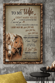 Personalized To My Wife Horse Love Canvas From Husband, Valentine Birthday Anniversary Gift To Wife Husband I Love You Horse Couple Canvas For Wife