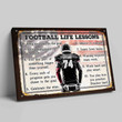 Personalized Football Canvas Wall art, Valentine birthday Gift For Boy Kid Men Football Lovers. Home Decoration