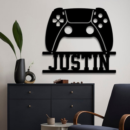 Personalized Game Controller Metal Wall Art With Led Lights, Custom Gamer Room Sign Gaming Zone Decor Gift For Gamer Boyfriend Husband Gifts