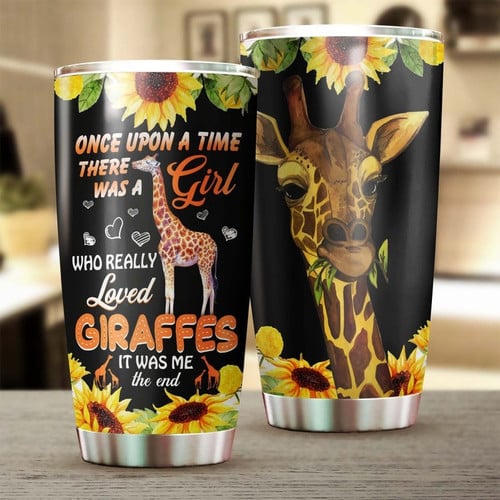 There Was A Girl Who Loves Giraffes It Was Me Fairy Story Tumbler, Gift For Giraffe Lover, Birthday Gift Christmas Gift For Her