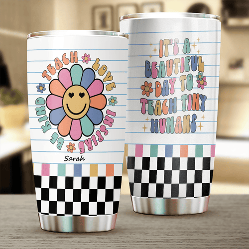 Teacher Appreciation Gifts, Beautiful Day to Teach Tiny Humans Back to School Thank You Gifts for Teacher Stainless Steel Tumbler
