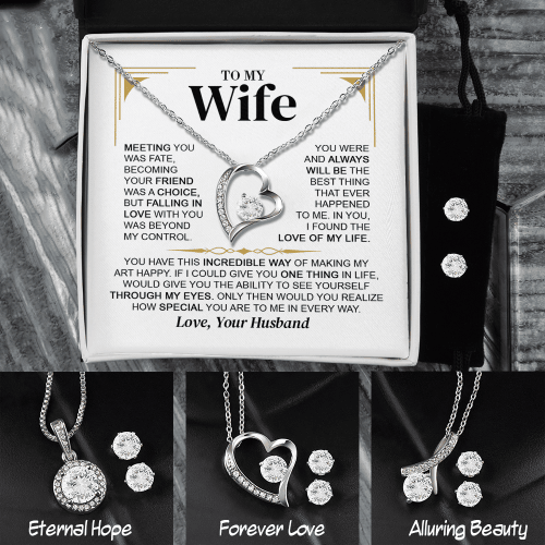 Personalized To Her 14K White Gold Jewelry Gift From Husband Boyfriend, Valentine Birthday Gift For Wife Girlfriend