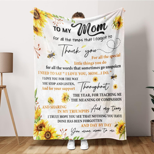 Mothers Day Blanket Gifts for Mom Blanket, Gifts for Mom, Mom Birthday Gifts Blanket from Daughter Son