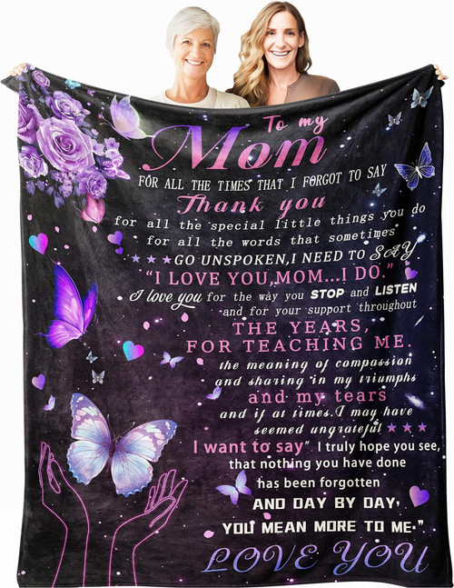 Gifts for Mom, Gifts for Mom from Son, Unique Gifts for Mom Birthday, Mom Gifts Throw Blankets