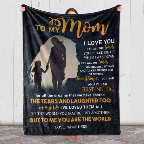 Customized Gift For Mom, Mother's Day Gift For Mom Personalized Blanket, Fleece Blanket For Mom