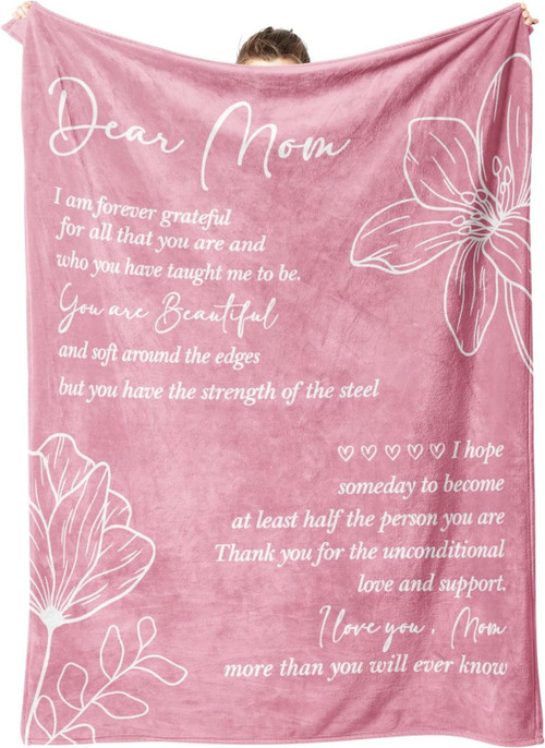 Birthday Gifts for Mom, Mom Birthday Gifts from Daughter, Mom Blanket, Soft Flannel Throw Blankets