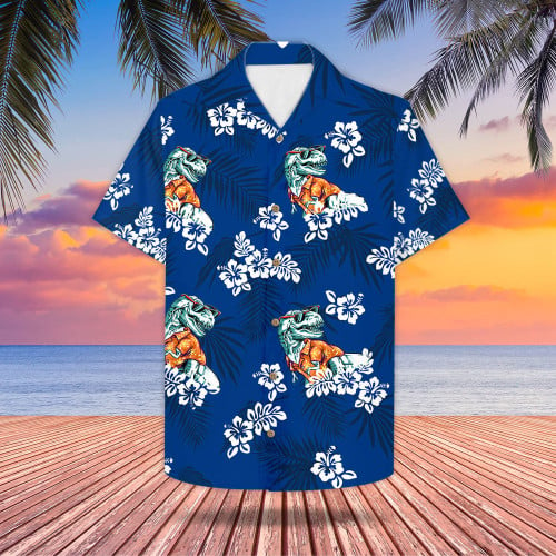 Don't Mess With Papasaurus - Custom Dinosaur Tropical Hawaiian Shirt, Gift For Dad - Aloha Shirt Best Gift For Grandpa, Father's Day Gift