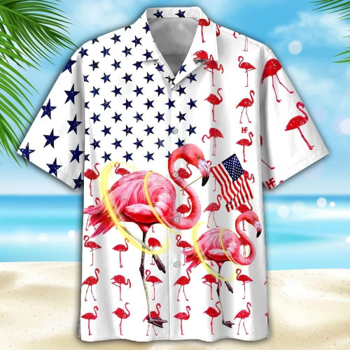 Flamingo 4th of July Hawaiian Shirt - Independence Day Is Coming, Hawaiian shirt For Family