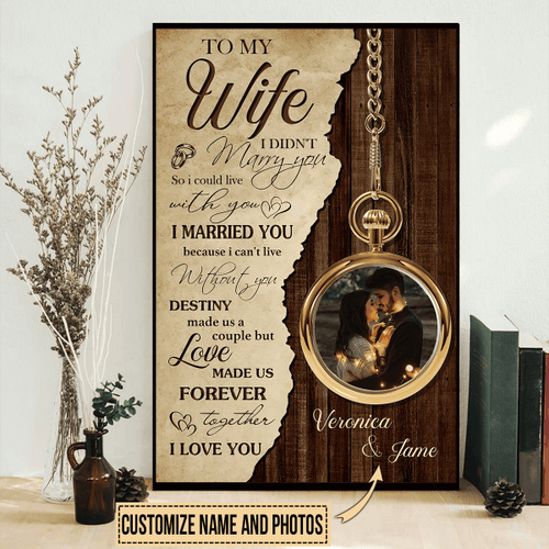 Personalized Couple Canvas To My Wife Wall Art Valentine Anniversary Gift For Her Wife Gift Canvas Wife Gift Idea