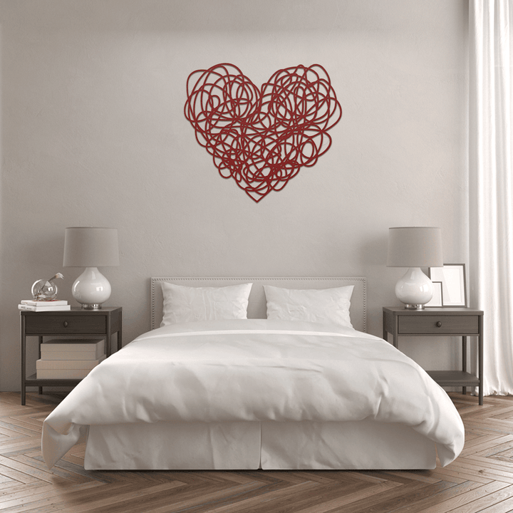 LED Heart Art Metal Sign, Couple Valentine Wall Art Gift, Valentine Gift Idea For Him Her