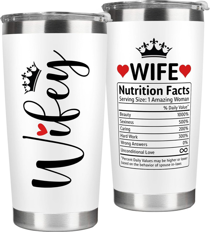 Gifts for Wife Tumbler, Gifts for Her Wedding Anniversary Valentines Day Gifts for Her, Wife Valentines Day Gifts, Wife Tumbler Birthday Gift Ideas