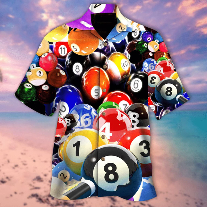 Billiards Hawaiian Shirt - Billiard Club Casual Button Down Hawaiian Shirts, Birthday Gift For Billiards Lover