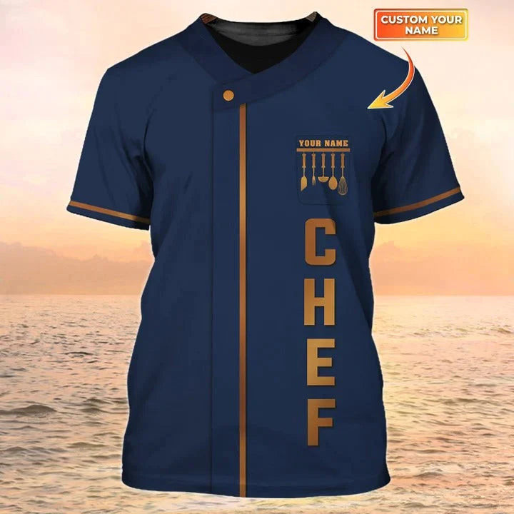 3D Shirt - Personalized 3D All Over Print Chef Shirt, Chef Uniform