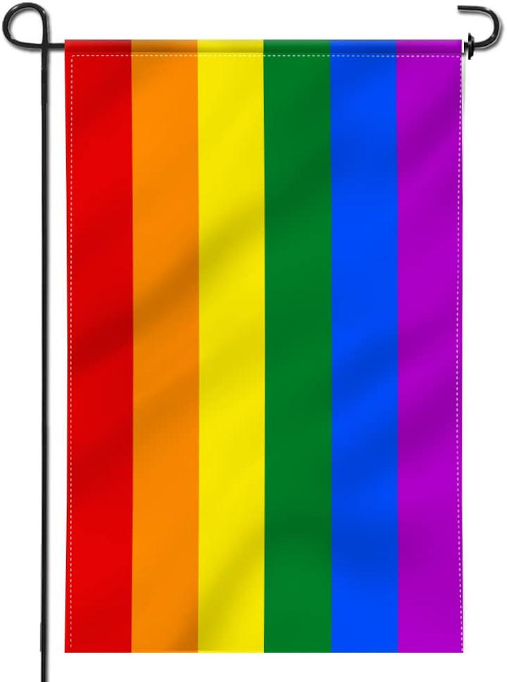 LGBT Garden Flag, Pride Flag, Double Sided Premium Garden Flag, Rainbow LGBT Decorative Garden Flags for Home Decor - Weather Resistant & Double Stitched Yard Flags