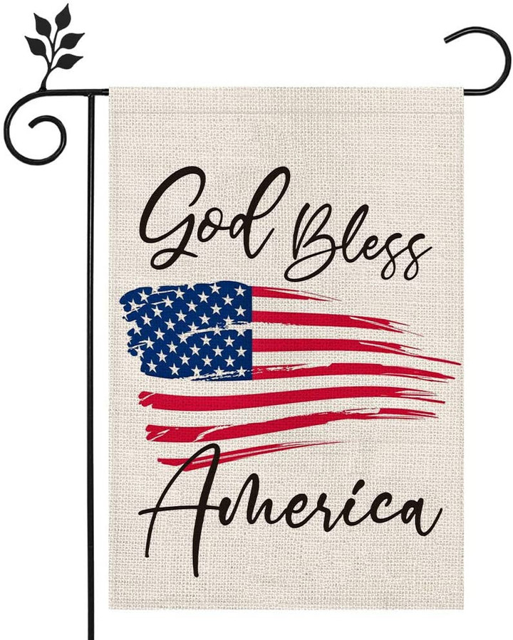 Independence Garden Flag,  Memorial Day God Bless America Garden Flag Double Sided 4th of July Independence Day Patriotic American Veteran Soldier Yard Outdoor Decor