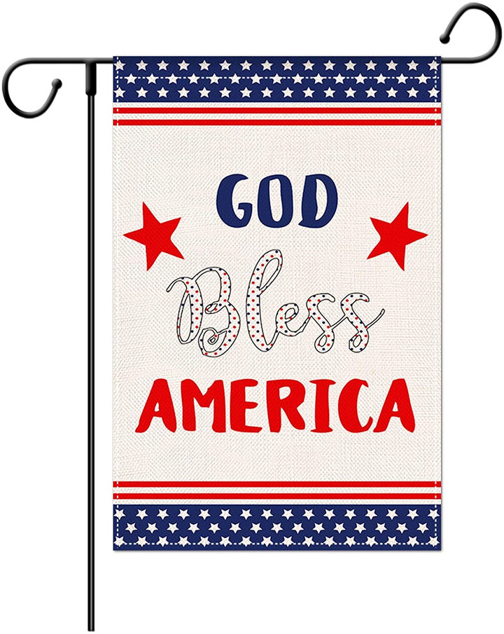 Independence Garden Flag,  God Bless America Patriotic Garden Flag Double Sided, Yard Flag for Memorial Day 4th of July Independence Day Decorations Outdoor