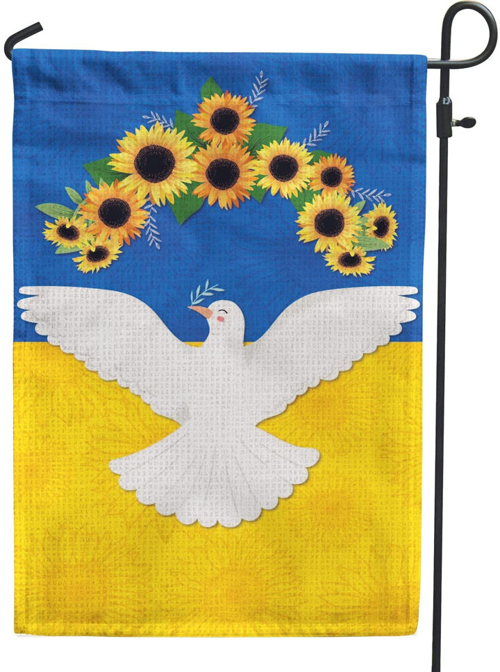 Sunflower Garden Flag,  Garden Flags,Ukrainian Pigeon and Sunflower Flag Double Sided Printing Burlap for Outside Decorations