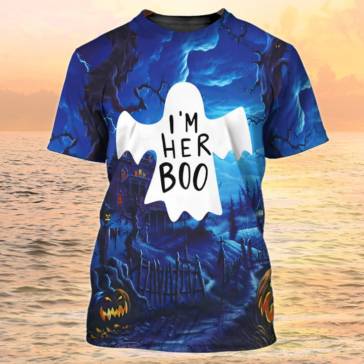 I'm Her Boo Halloween 3D T-Shirt, Halloween All Over Printed Tshirt
