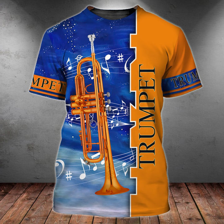 Trumpet Personalized Tee Shirt Gaming Lover T-Shirt, Orange Version