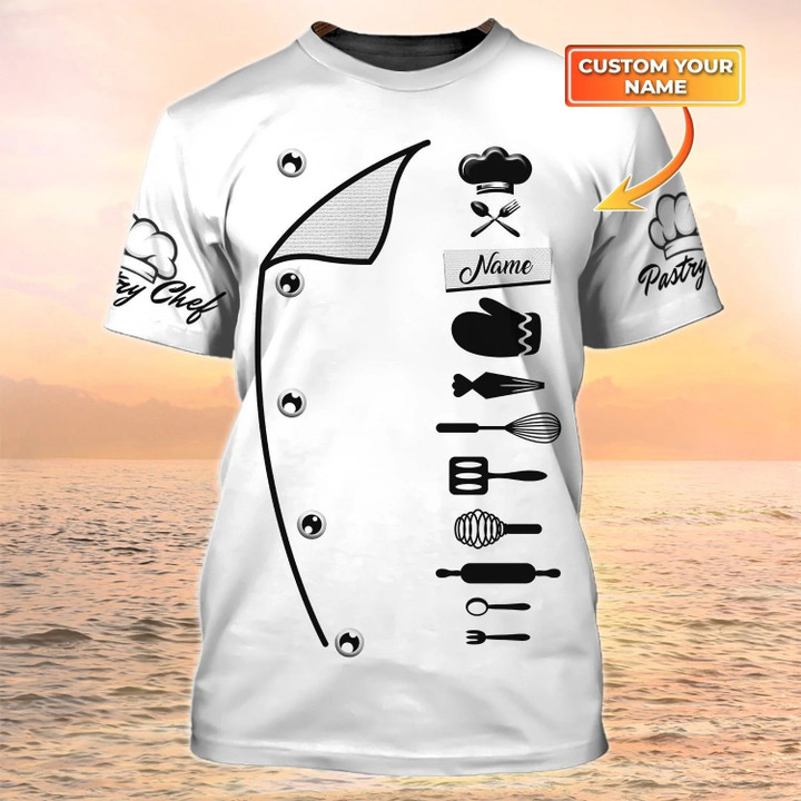 Pastry Chef Tshirt Bakery Uniform Baker White Shirt, Barker Gift
