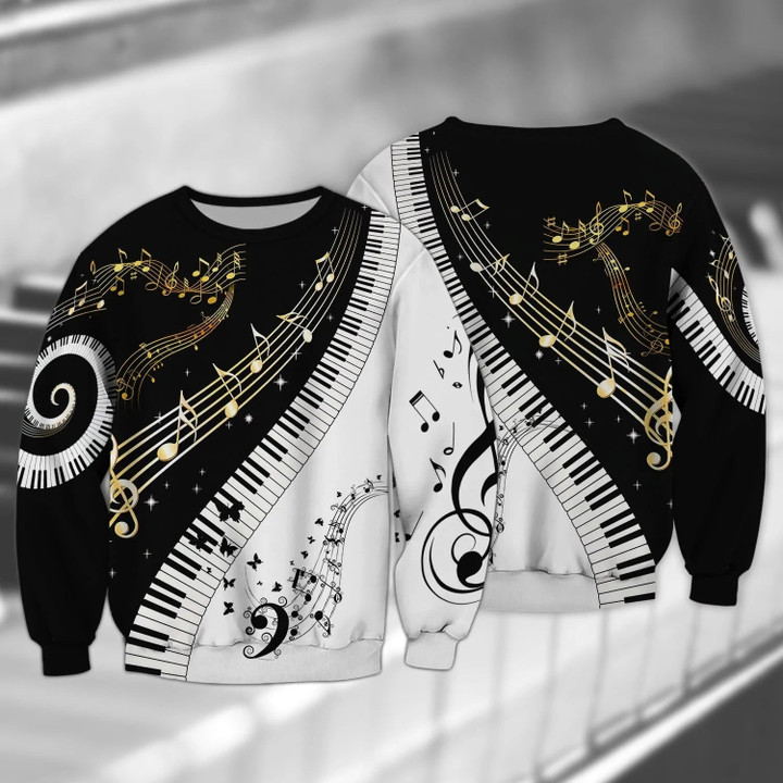 3D Full Printed Piano Shirts Gift For Pianist Men Women Piano Lover Tshirt