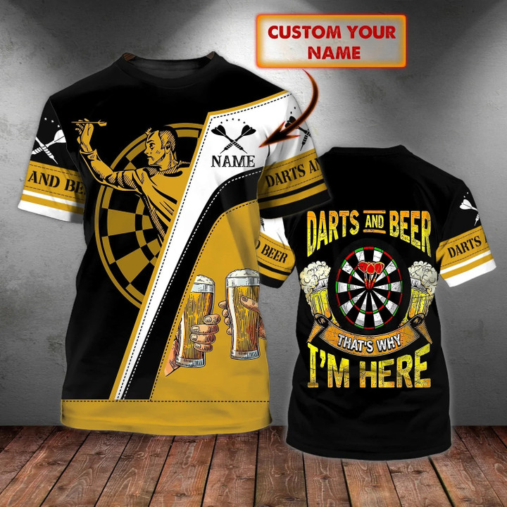 Custom Dart Shirt Men Women Dart And Beer 3D T Shirts Love Dart Gifts