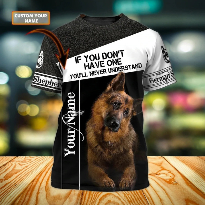 Personalized 3D Full Printed Dog In Tshirt, German Shepherd Shirts For Adult, Dog Tshirt For Him Her, Dog Lover Shirt